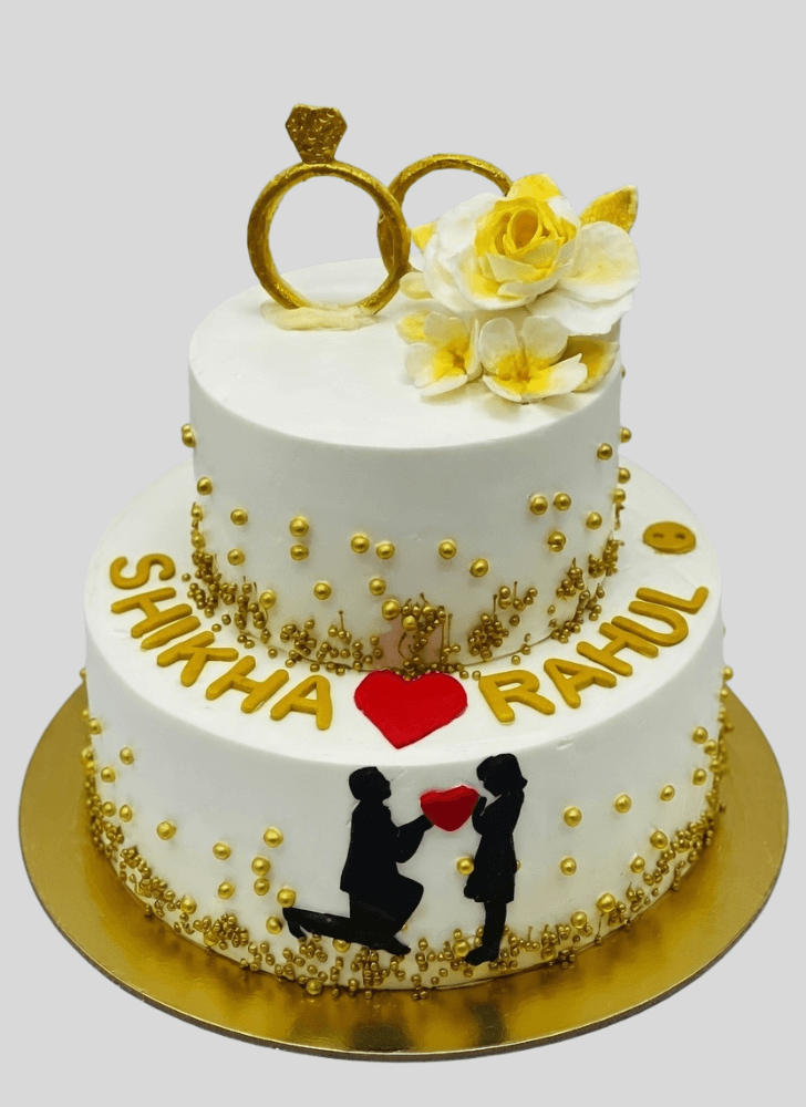 Marvelous Engagement Cake