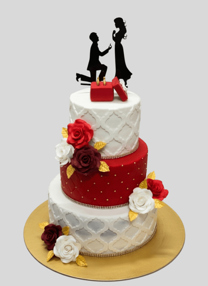 Pleasing Engagement Cake