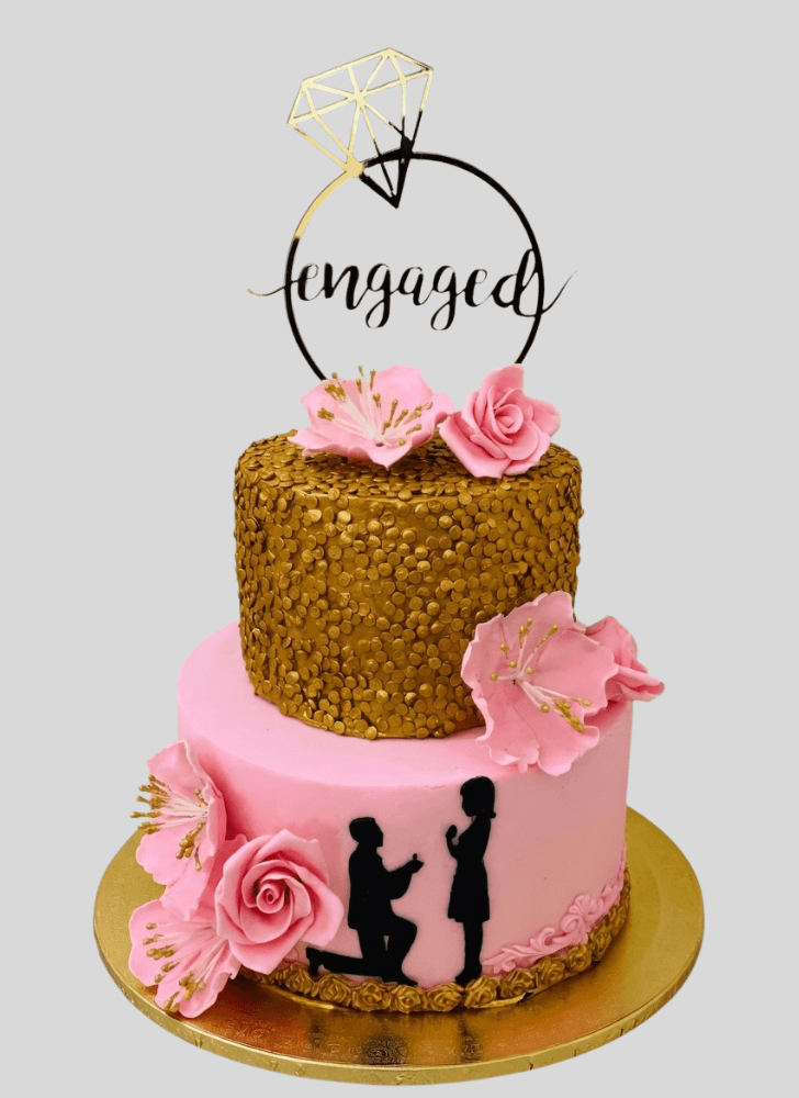 Radiant Engagement Cake