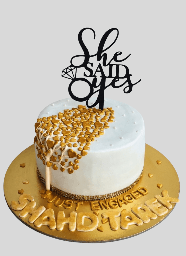 Resplendent Engagement Cake