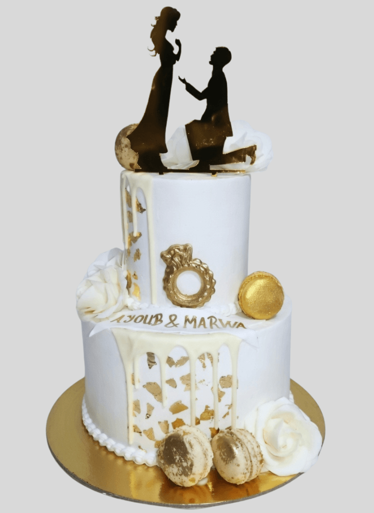 Stunning Engagement Cake