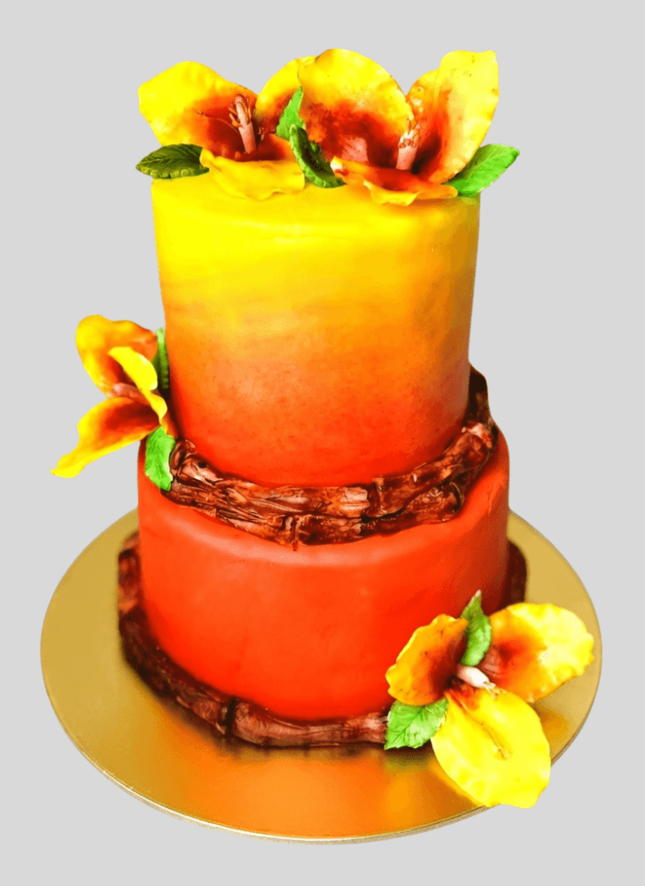 Angelic Hibiscus Flower Cake