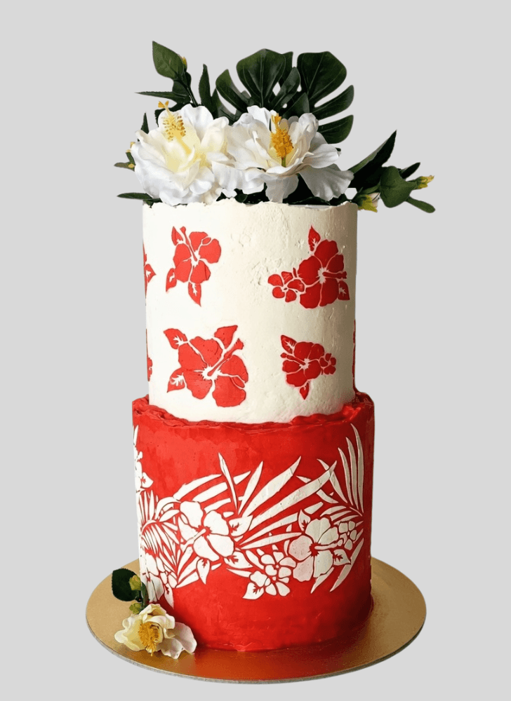 Appealing Hibiscus Flower Cake