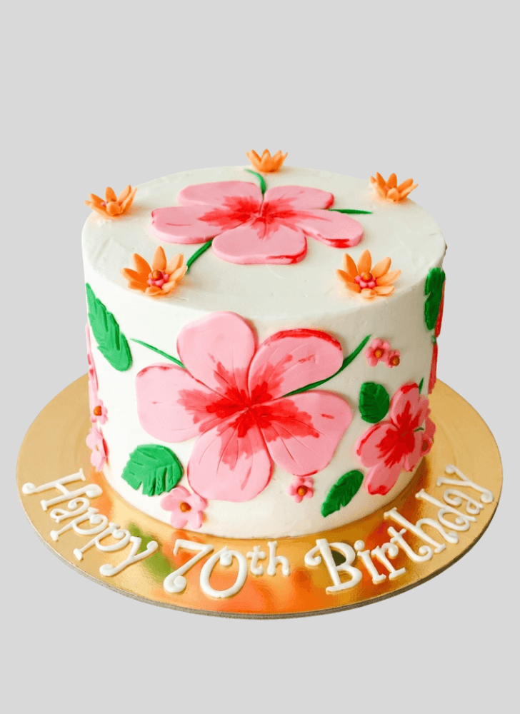 Bewitching Hibiscus Flower Cake
