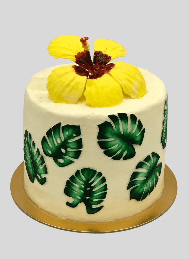 Cute Hibiscus Flower Cake