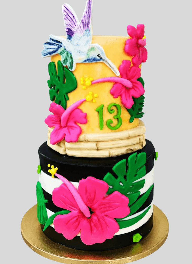 Enthralling Hibiscus Flower Cake