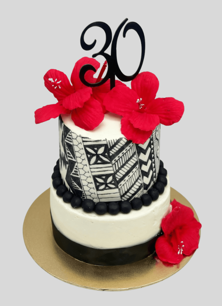 Enticing Hibiscus Flower Cake