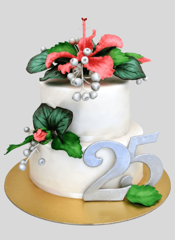 Exquisite Hibiscus Flower Cake