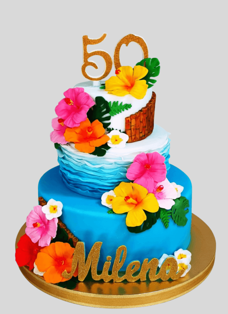 Fair Hibiscus Flower Cake