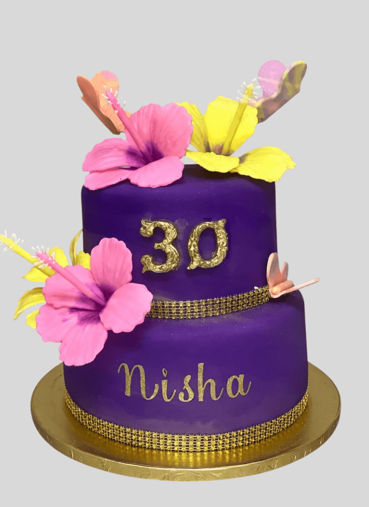 Fascinating Hibiscus Flower Cake