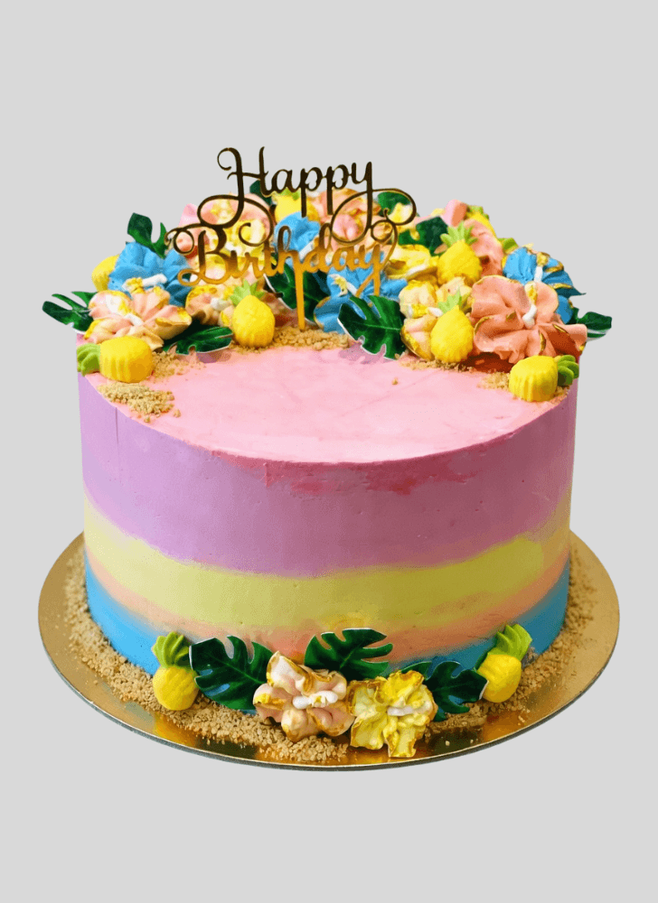 Grand Hibiscus Flower Cake