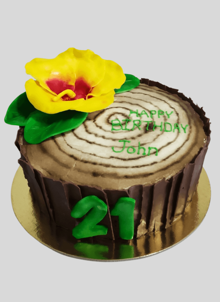 Handsome Hibiscus Flower Cake