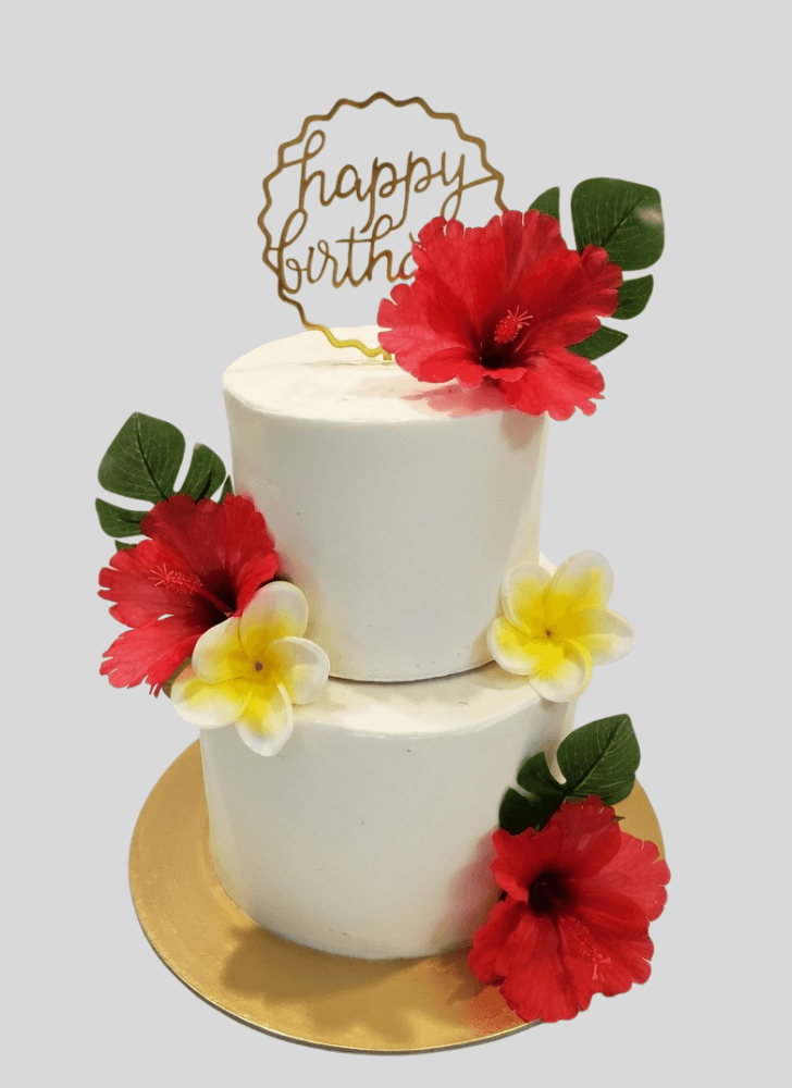 Ideal Hibiscus Flower Cake