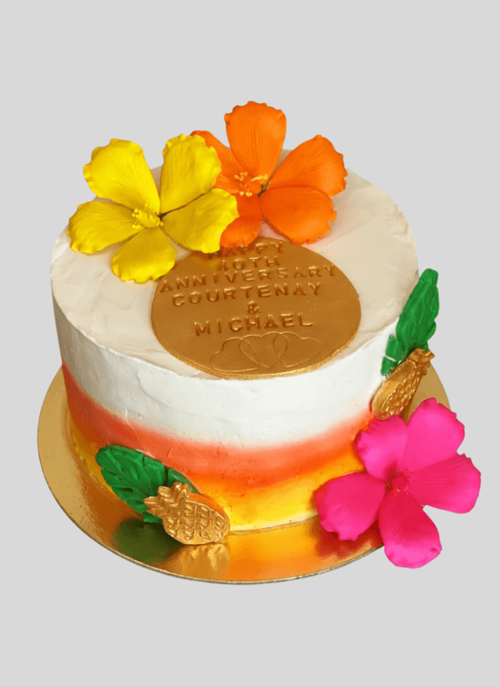Marvelous Hibiscus Flower Cake