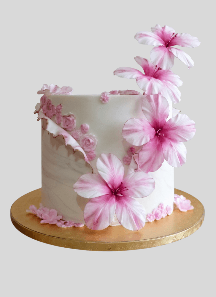 Mesmeric Hibiscus Flower Cake