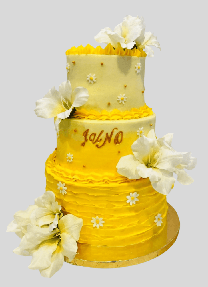 Pretty Hibiscus Flower Cake