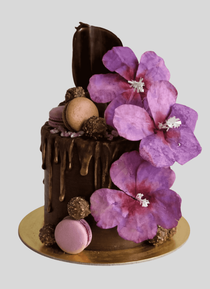 Resplendent Hibiscus Flower Cake