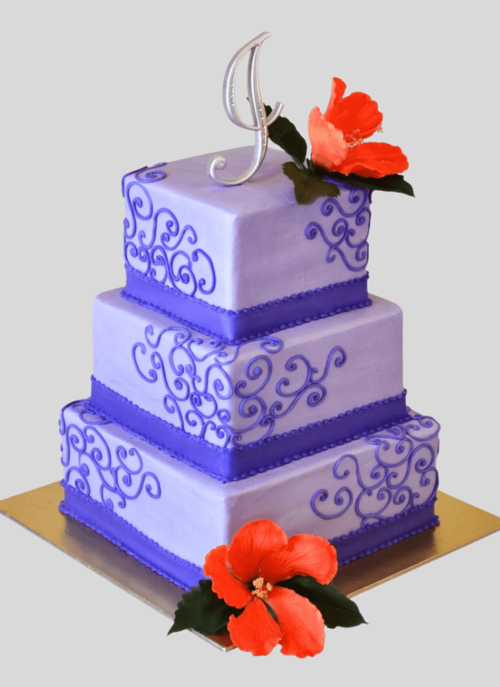Slightly Hibiscus Flower Cake