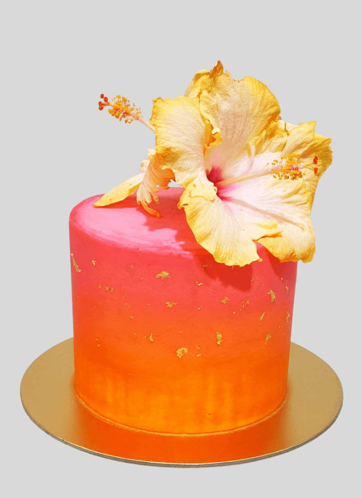 Superb Hibiscus Flower Cake