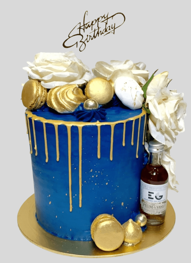 Wonderful Blue Cake Design