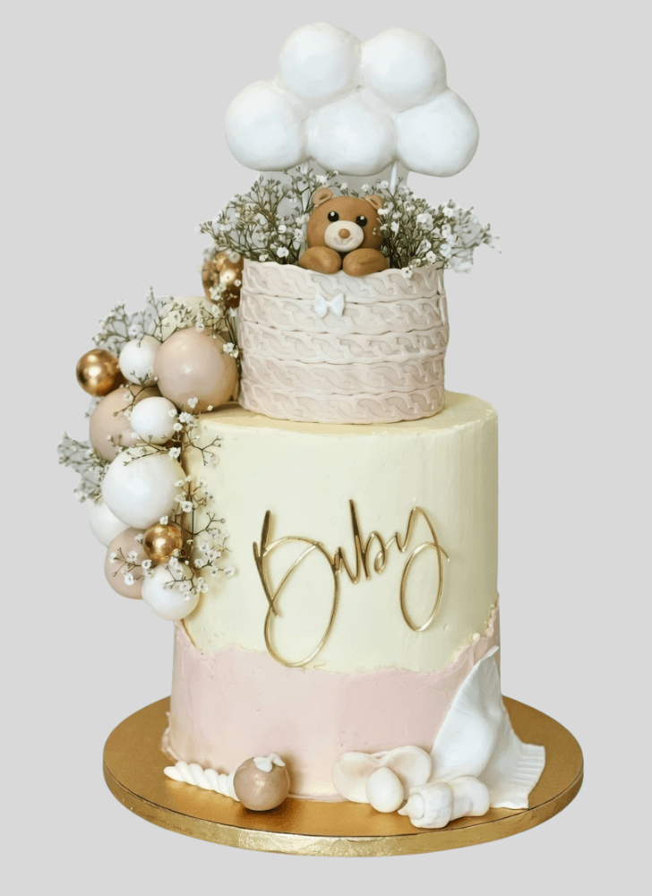 Classy Baby Shower Cake