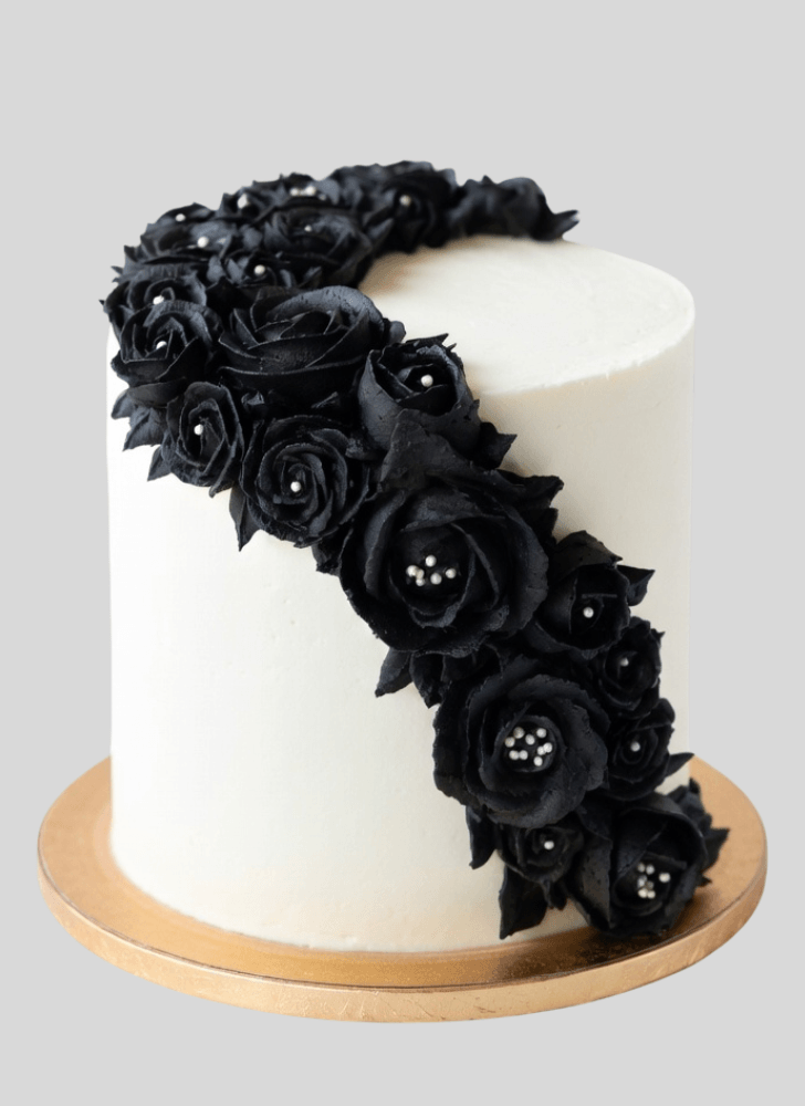 Admirable Back Rose Cake Design