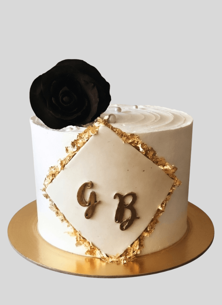 Beauteous Back Rose Cake