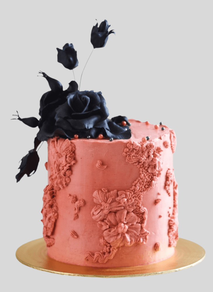 Lovely Back Rose Cake Design