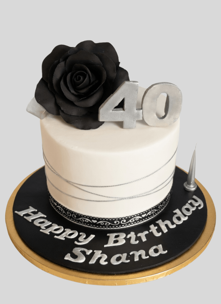 Resplendent Back Rose Cake