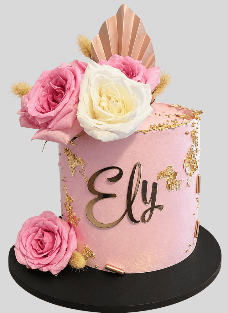 Bewitching Pink Rose Cake