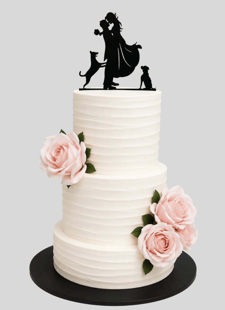 Captivating Pink Rose Cake