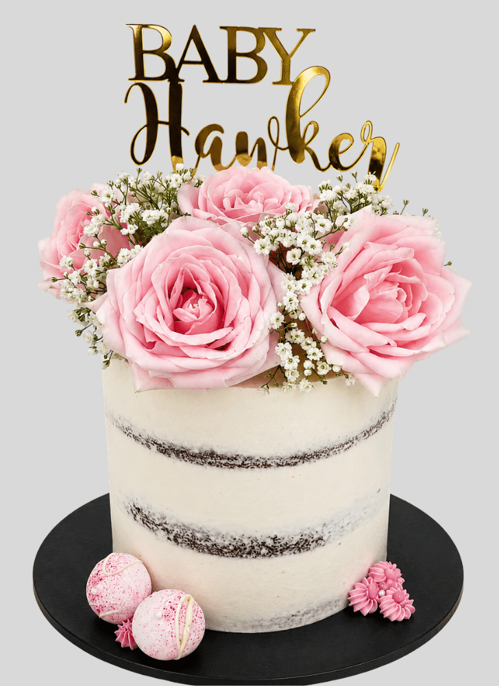 Charming Pink Rose Cake