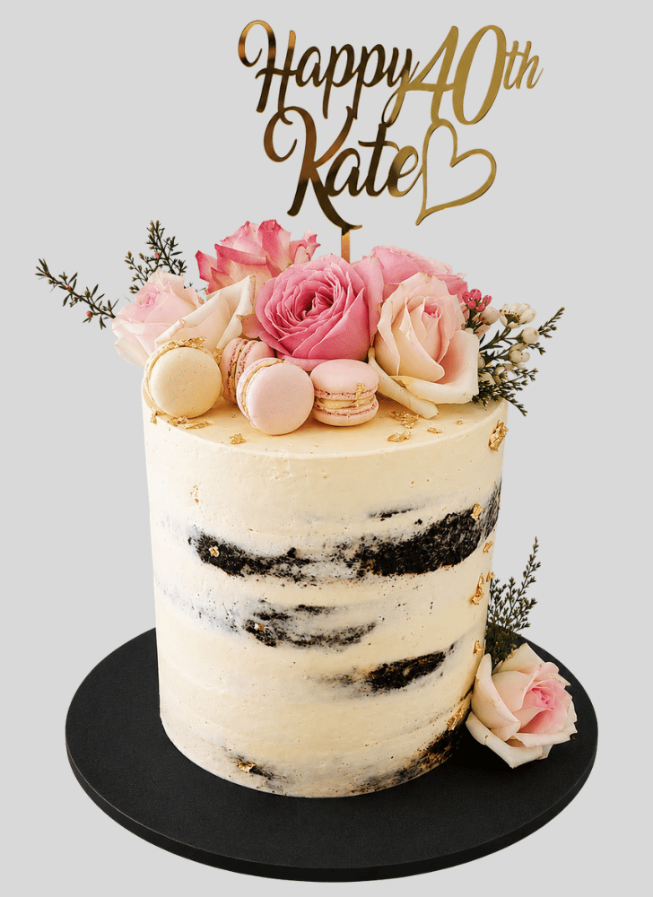 Classy Pink Rose Cake