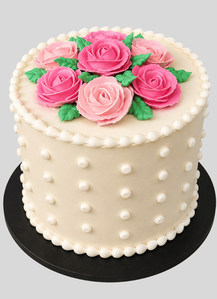 Cute Pink Rose Cake