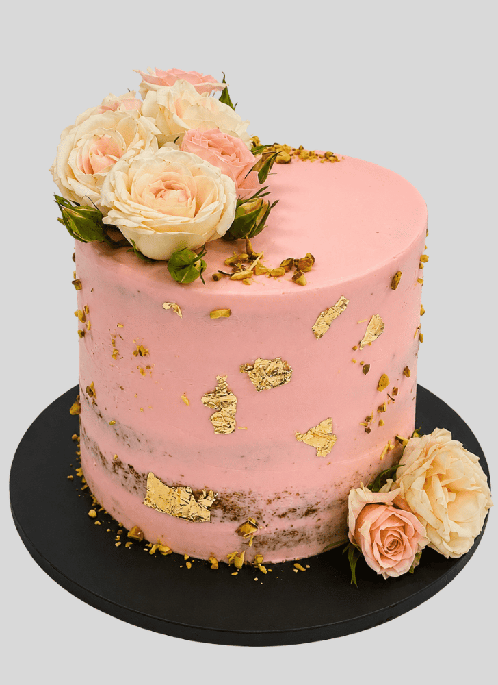 Dazzling Pink Rose Cake