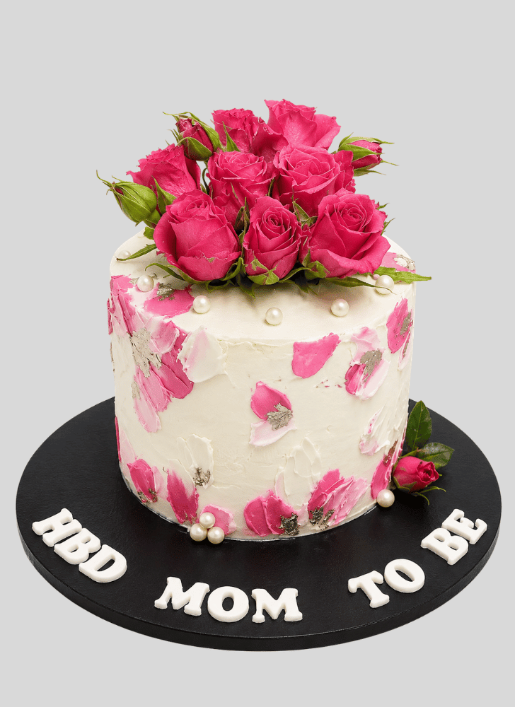 Delightful Pink Rose Cake