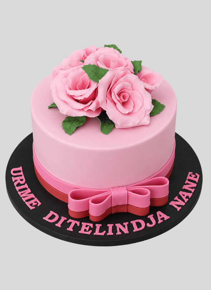 Enthralling Pink Rose Cake