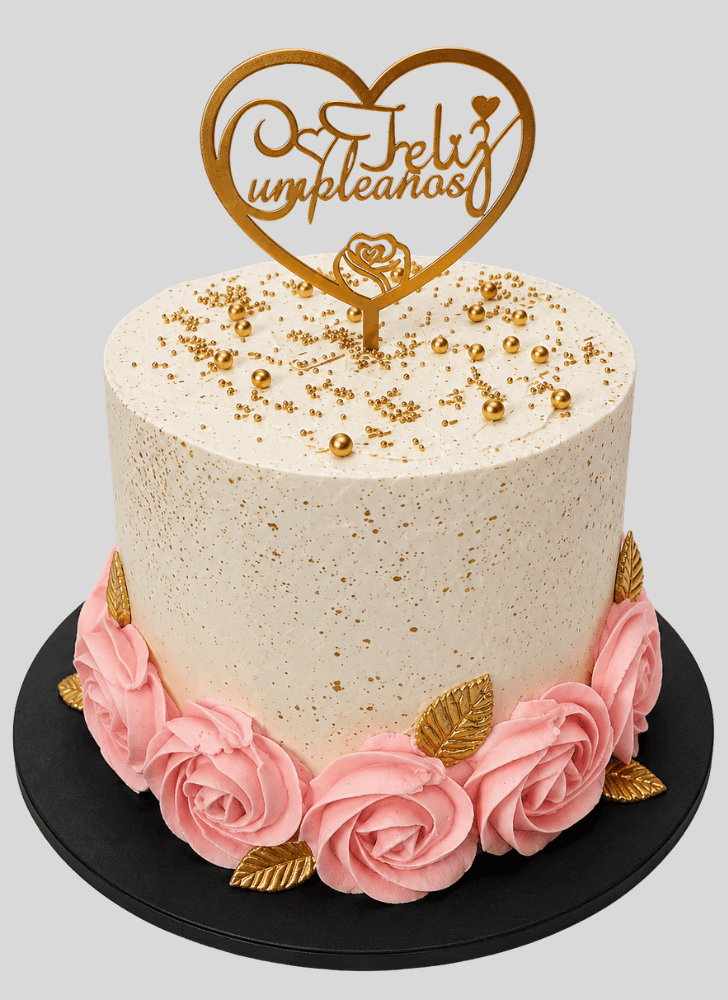 Enticing Pink Rose Cake