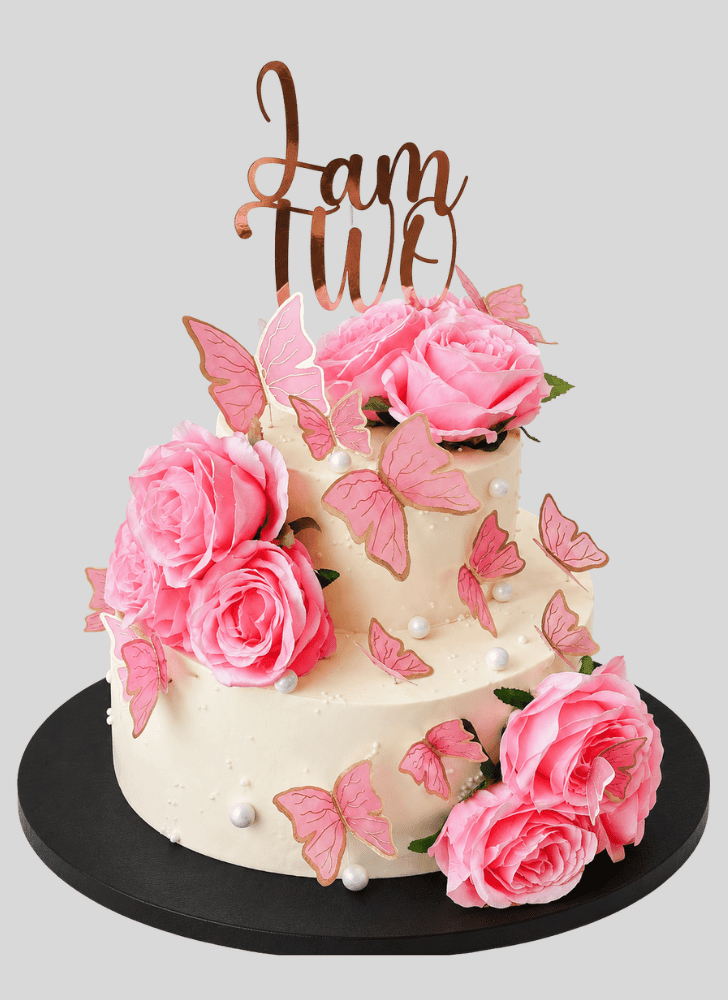 Excellent Pink Rose Cake