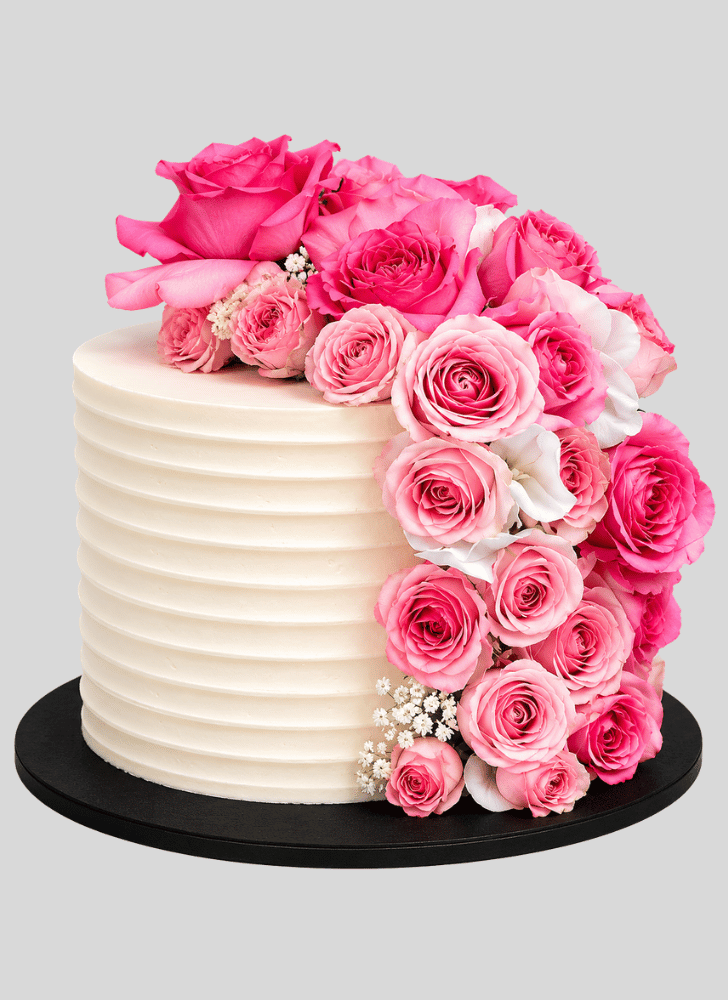 Lovely Pink Rose Cake