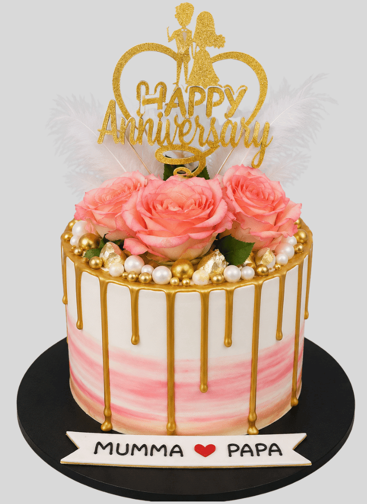 Pretty Pink Rose Cake
