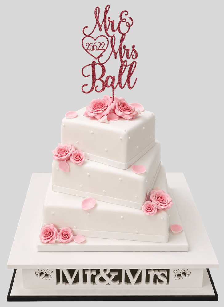 Ravishing Pink Rose Cake