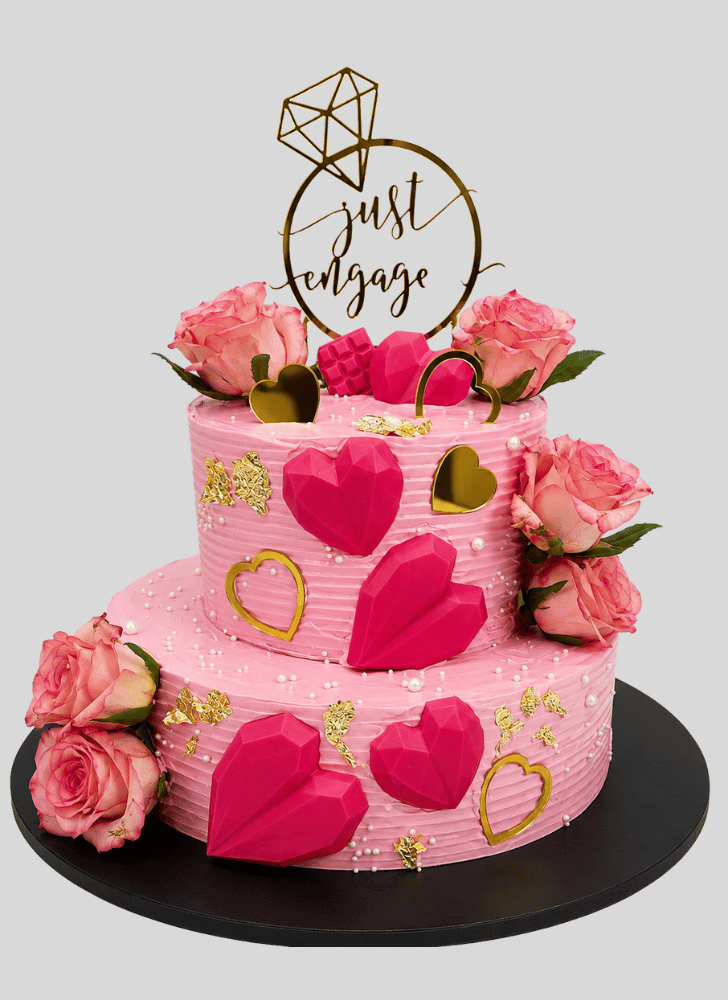 Refined Pink Rose Cake