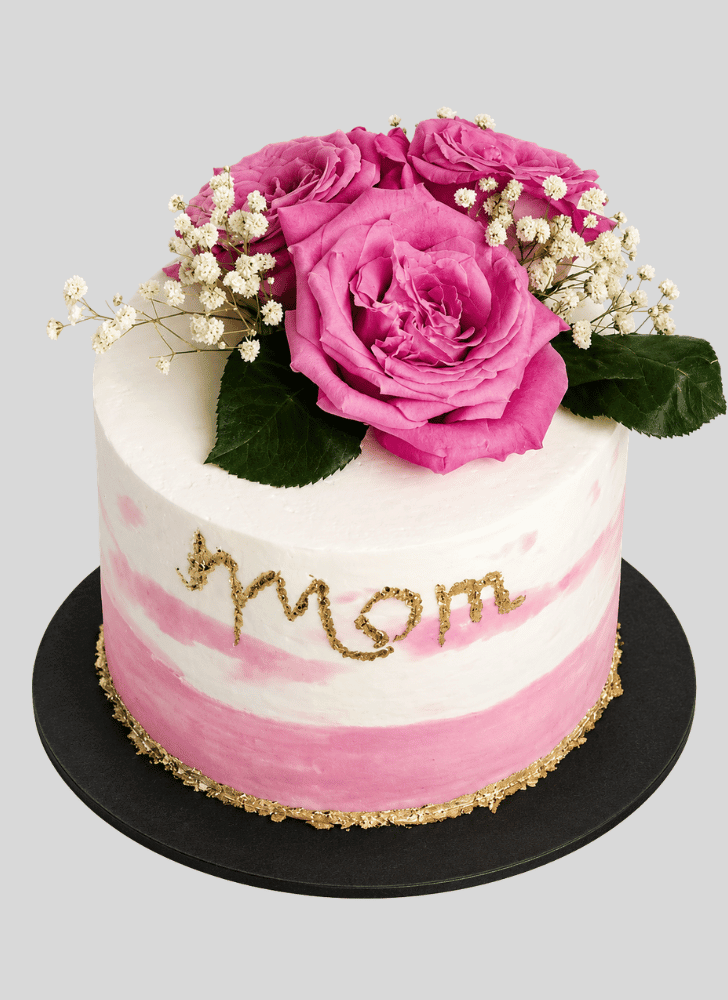Resplendent Pink Rose Cake