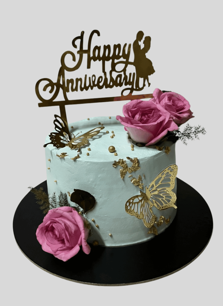 Superb Pink Rose Cake