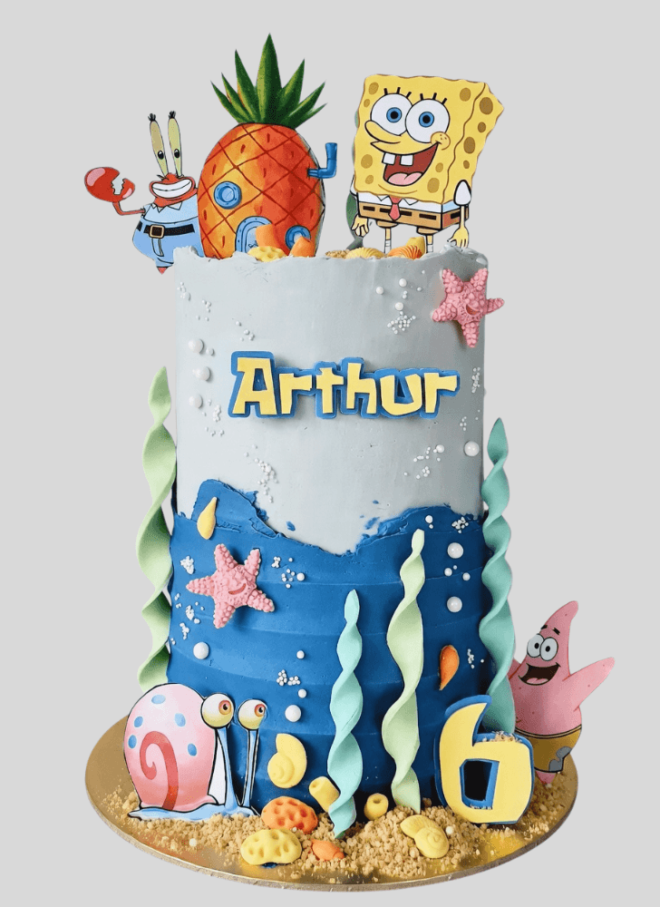 Appealing Spongebob Squarepants Cake