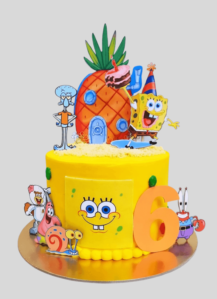 Beauteous Spongebob Squarepants Cake