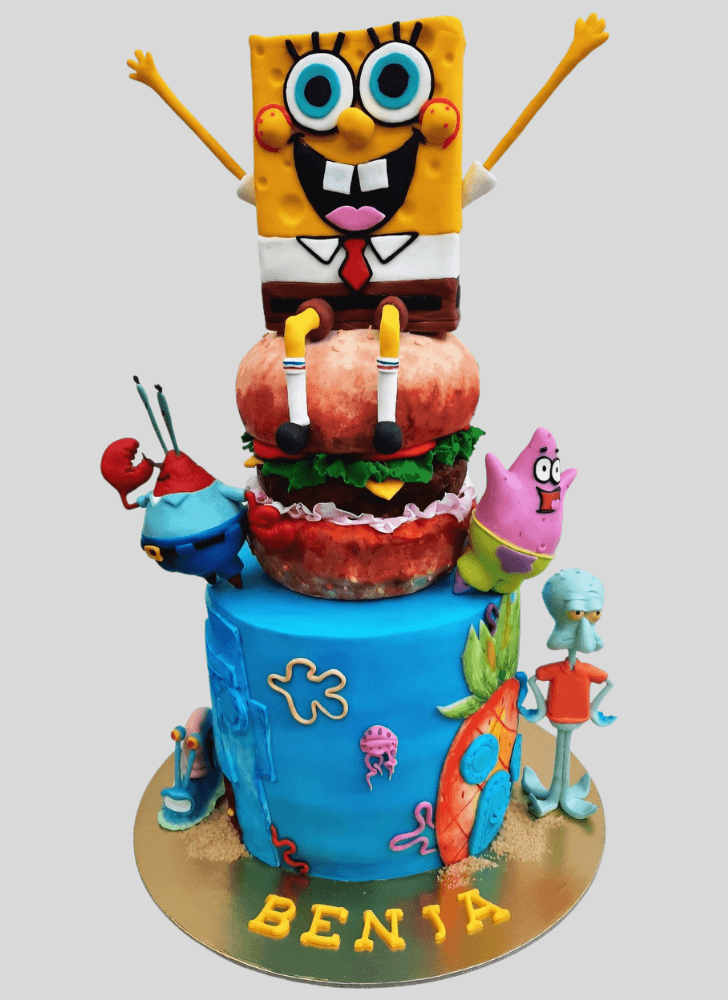 Charming Spongebob Squarepants Cake
