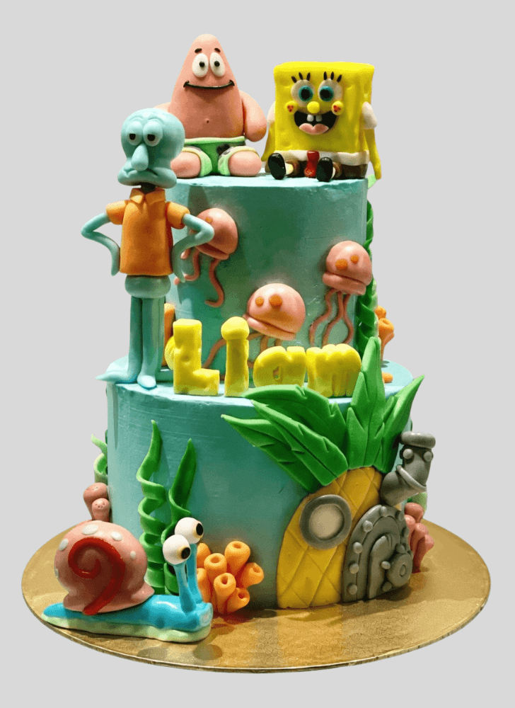 Cute Spongebob Squarepants Cake