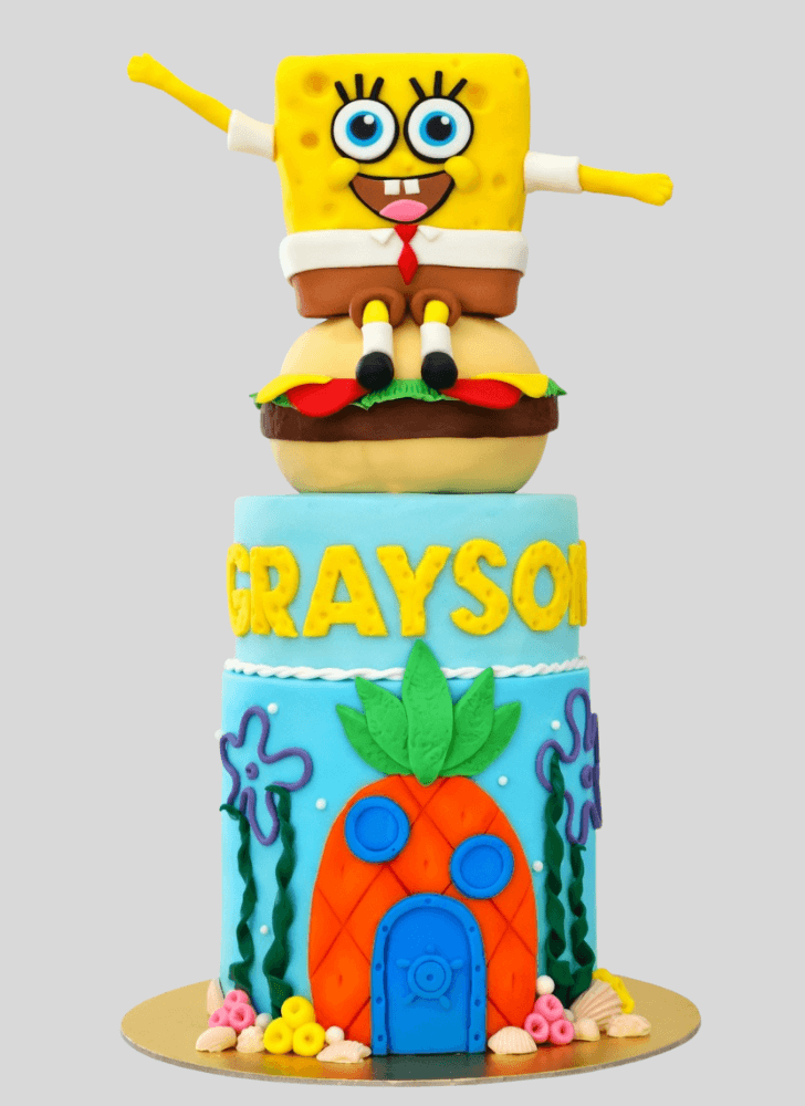 Dazzling Spongebob Squarepants Cake